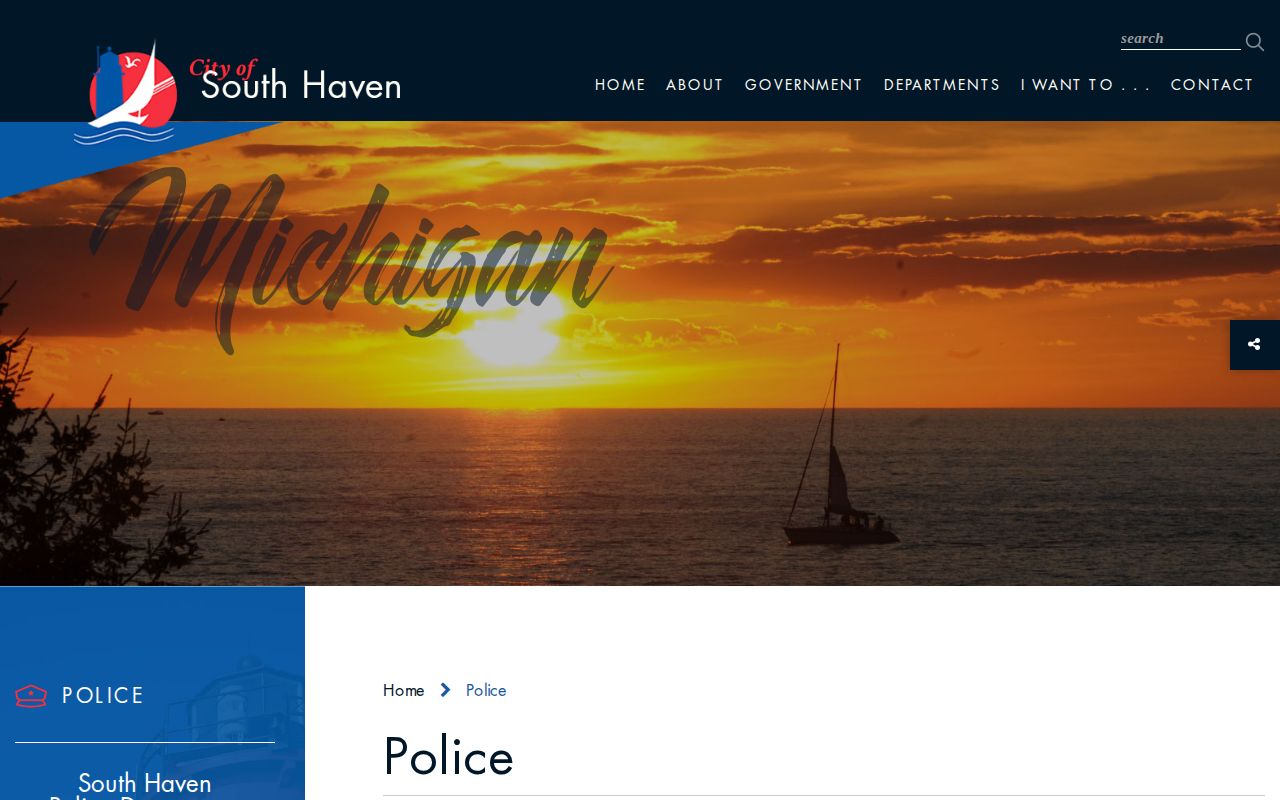 South Haven Police Department official arrest-record source